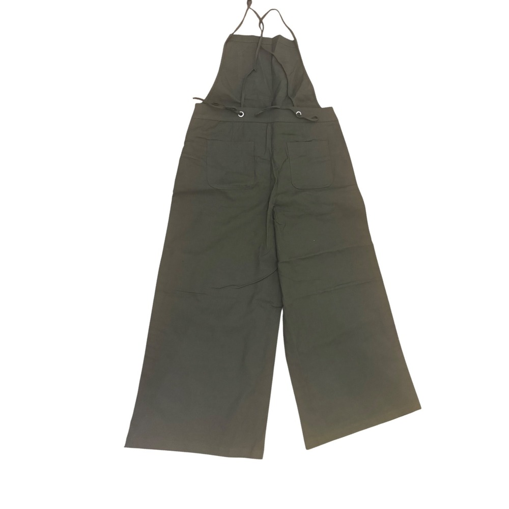 Zenana Olive Green‎ Wide Leg Crop Overalls Jumpsuit Women's Size Medium - Picture 6 of 6